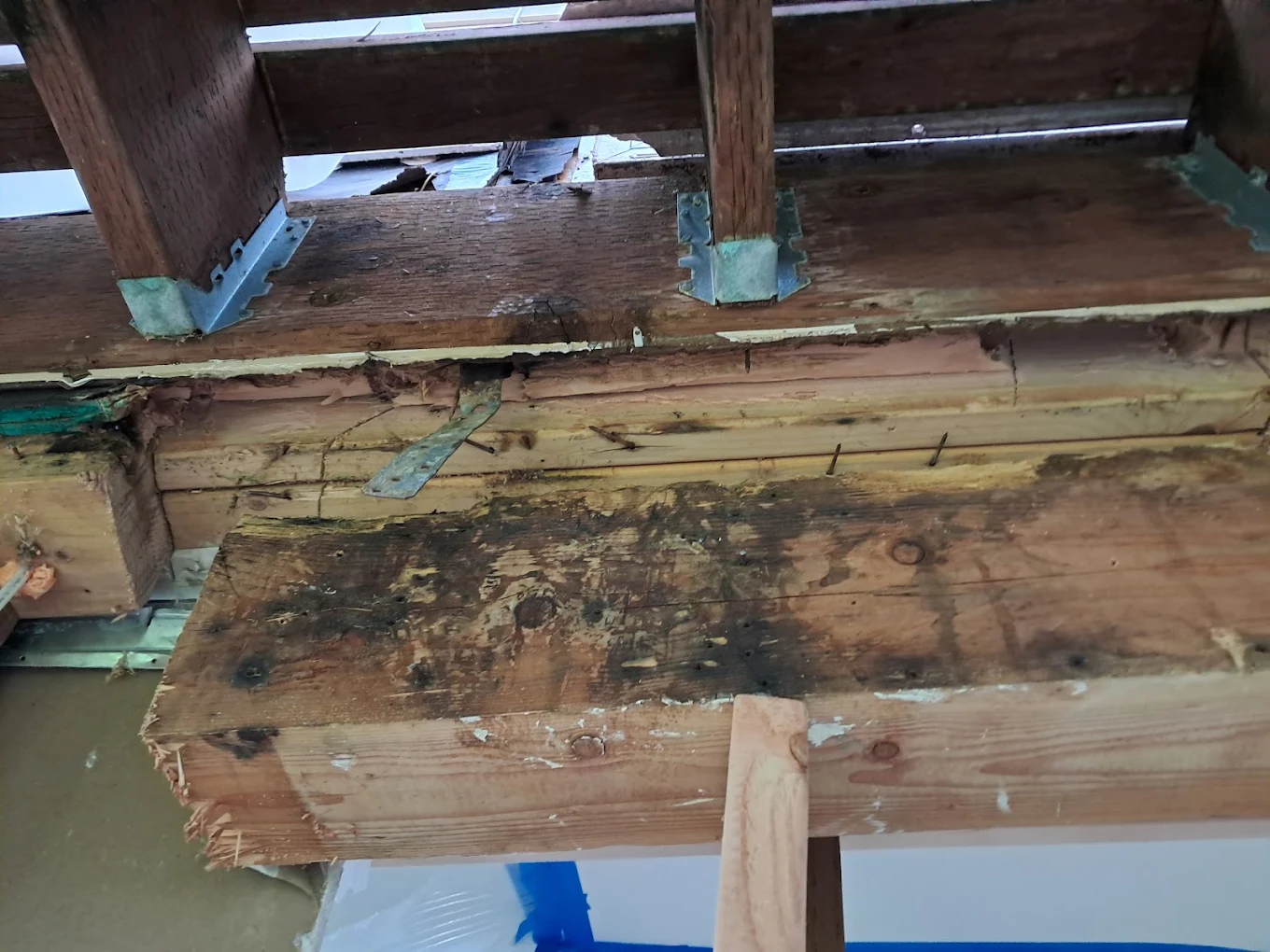 Deck repair and structural restoration detail