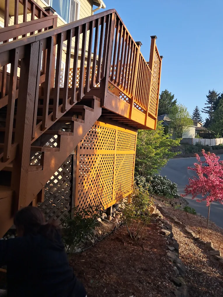Deck stairs and lattice finish work